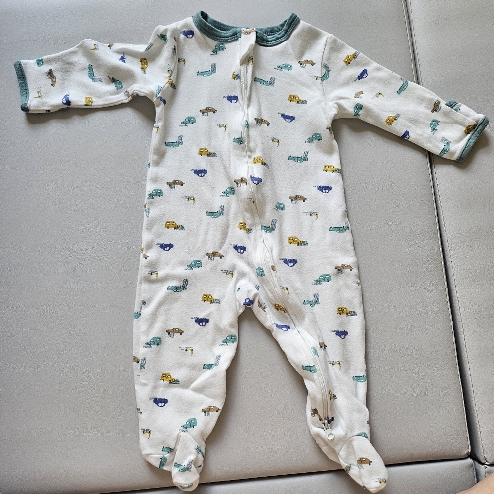 3 sets of Baby footies 6-9M